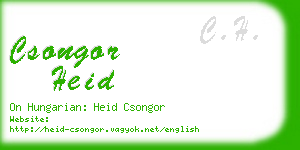 csongor heid business card